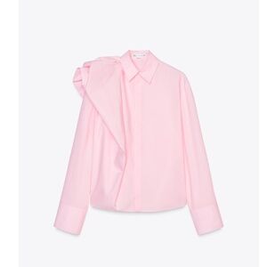 Zara ZW COLLECTION POPLIN PUFFED SHOULDER SHIRT